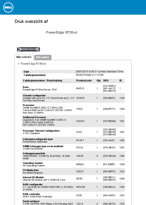 Dell 730xd : dual E5-2650v3 - 128 GB DDR4, 4x1 - 2TB 10K SAS - 200GB SSD - 10GbE-unifiedserver-copy-pdf