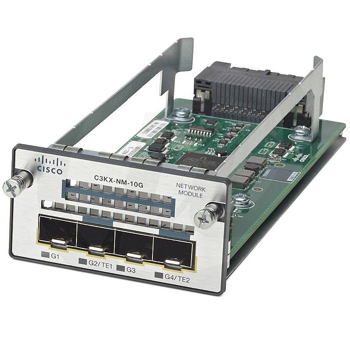 TKA: 2x Cisco Dual 10 Gb/s module, C3KX-NM-10G. &euro; 399.95 /stuk ex.-switches-c3kx-nm-10g-jpg
