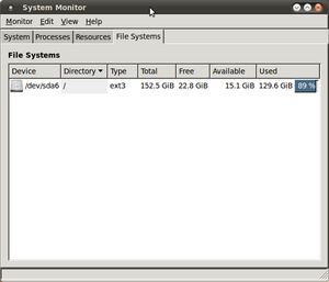 Ubuntu disk verbruik-screenshot-system-monitor-png