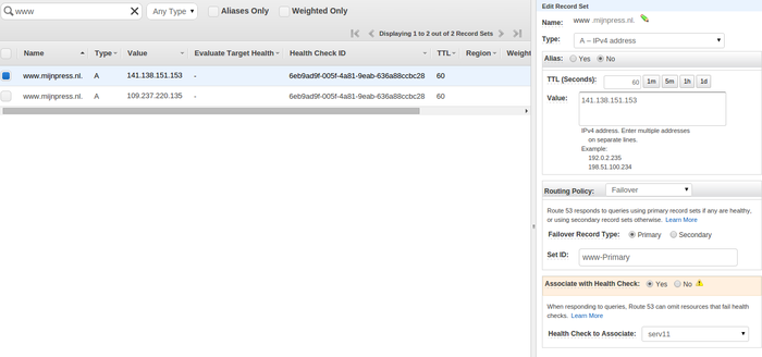 Amazon Route 53 DNS active-passive fallback, wat doe ik fout?-primary-png